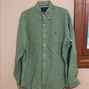 Ralph Lauren Men's Green Plaid Shirt